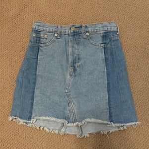 Two Tone Denim Skirt